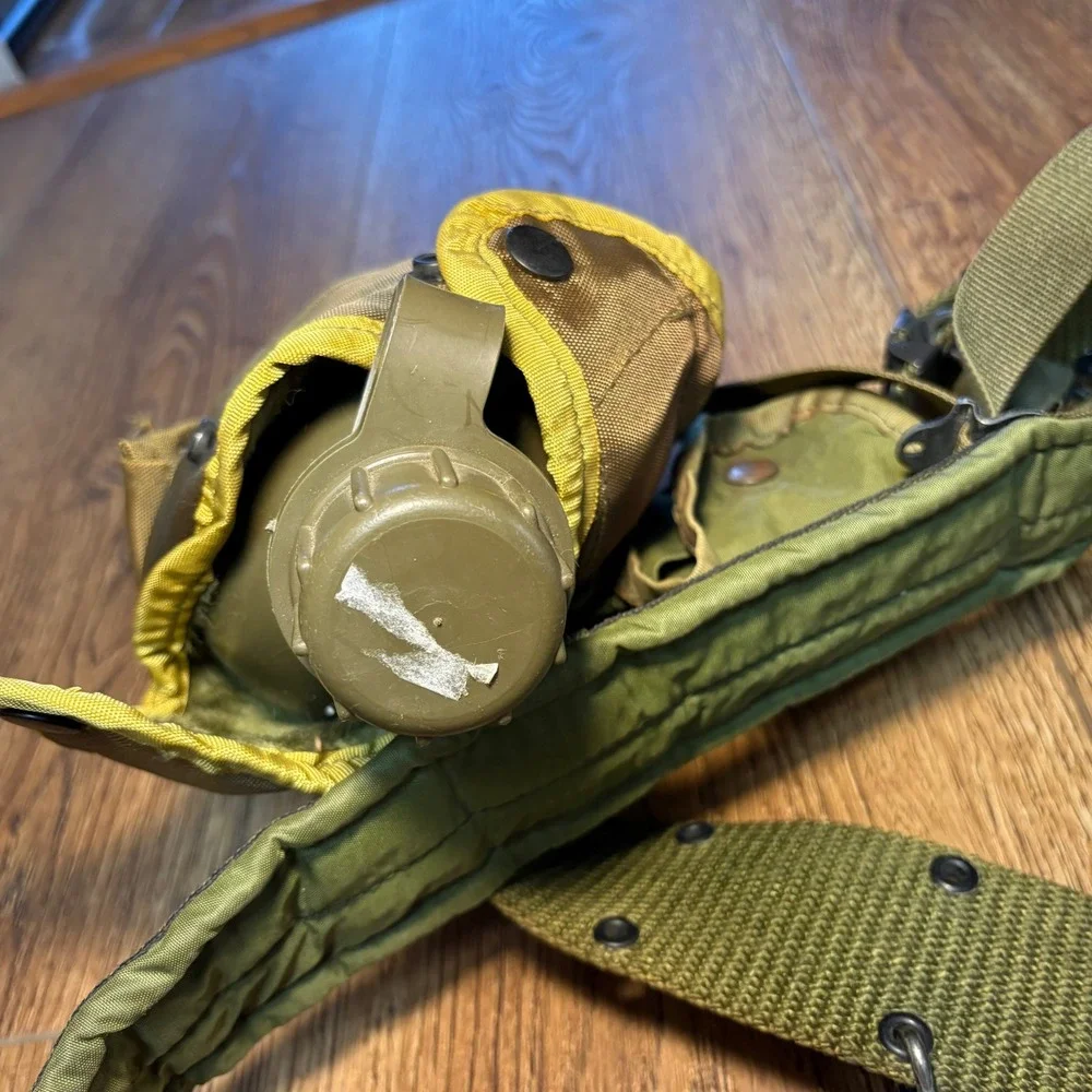 VTG US Military‎ ALICE Load Bearing Web Gear Belt Suspenders Canteen Pouch Set